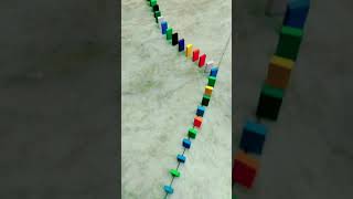domino block building | domino house| playing with domino | #short #domino