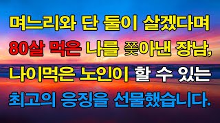 (실화사연) 며느리와 단 둘이 살겠다며 80살 먹은 나를 쫒아낸 장남, 나이먹은 노인이 할 수 있는 최고의 응징을 선물했습니다 ... 라디오사연ㅣ사이다사연ㅣ