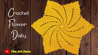 Graceful Star Shaped Crochet Flower Doily | DIY Crocheting Tutorial for Newbies