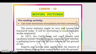 5 th English Prose Moving Pictures