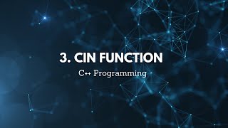 3. Input using the cin function
