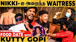 Shirtless VJ NIKKI gets Slapped by WAITRESS😂 KUTTY GOPI-ன் சில்மிஷம் UNLIMITED FUN😂