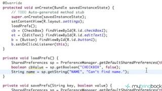 Android Tutorial 2 8 Loading Data from sharedPreferences
