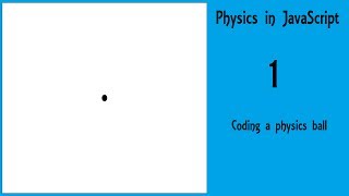 Physics in JavaScript! 1 - Coding a physics ball