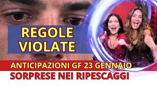 ANTICIPAZIONI GF 23 GENNAIO: SORPRESA DEL RISULTATO DEI SONDAGGI E PROBABILE SQUALIFICA DI...