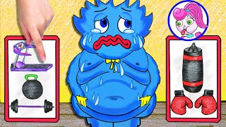 Huggy Wuggy loses weight to flirt with Mommy Long Legs - Stop Motion Paper | Yul Channel #43