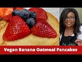 Easy Vegan Banana Oat Pancakes || Best Homemade pancake recipe || Healthier Step