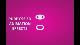 CSS 3D Loading Animation Effects|CSS Animation|Tutorials Design