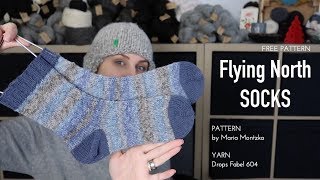 FREE PATTERN ❤︎ Flying North Socks by Maria Montzka  | Drops Fabel yarn |  hand knitted socks