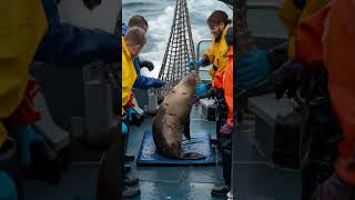 Raging Sea Rescue: Brave Team Saves Injured Sea Lion from Stormy Waters! 🌊🦭