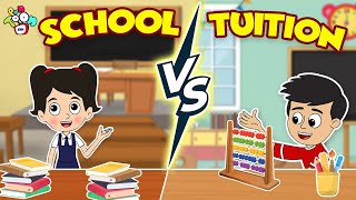School vs Tuition | Homework vs Test | मराठी गोष्टी | Marathi Cartoon | Moral Stories | PunToon Kids