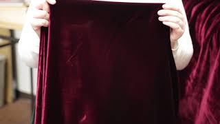 Mood Fabrics 307164 Garnet Solid Polyester Micro Velvet