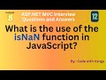 What Is the Use of the isNaN() Function in JavaScript? | Explained with Examples | isNaN JavaScript