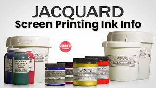 Jacquard Screen Printing Inks Informational