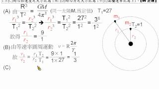 [物理教學影片]範例:行星系的圓周運動