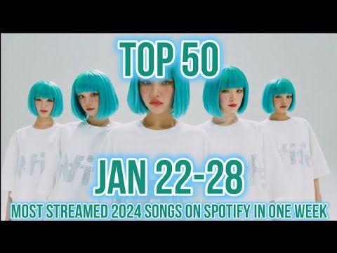 TOP 50 MOST SPOTIFY STREAMED 2024 SONGS IN ONE WEEK JANUARY 22-28 - YouTube