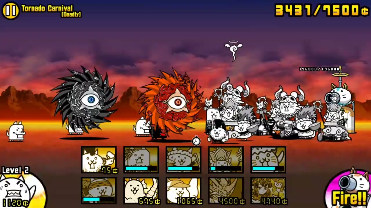 Battle Cats : Deadly Carnival ! : Stage 1: Tornado Carnival (Deadly)(3x ...