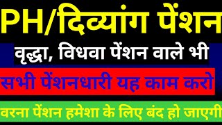 PH/दिव्यांग पेंशन| पेंशन वाले को यह काम करना होगा, वरना पेंशन हमेशा के लिए बंद|| E-KYC और दिव्यांग