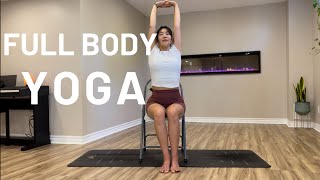 12 Mins Yoga Chair Yoga | Full Body Flexibility \u0026 Twist