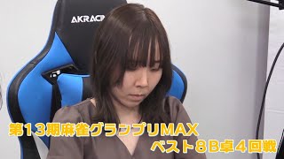 【麻雀】第13期麻雀グランプリＭＡＸベスト8B卓４回戦