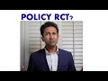 How to run an RCT of a POLICY Intervention | For Dummies