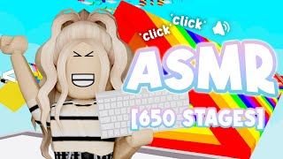 ROBLOX Mega Easy Obby (650 Stages) but it's KEYBOARD ASMR... *VERY CLICKY*