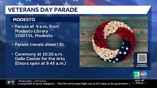 A Veterans Day parade is planned in Modesto