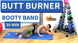 30 MIN BUTT MAT WORKOUT with Booty Band// BARLATES Resistance Loop Butt / INTENSE BURN