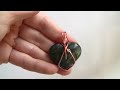 wire wrapped heart cabochon pendant tutorial beginner