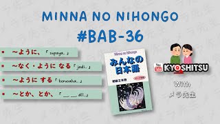 BAB 36 MINNA NO NIHONGO