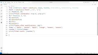 Collections module in Python, namedtuple, deque, Counter, OrderedDict, defaultdict, and ChainMap