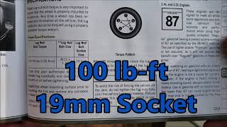 Jeep Cherokee Trailhawk CUV: Owner's Manual Lug Nut Torque Specification