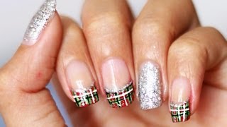 Christmas French Tip Nails Tutorial