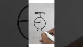 Helicopter=How To Draw A Helicopter//Easy Drawing//Simple Drawing#helicopter#Viral#Short#viralshorts