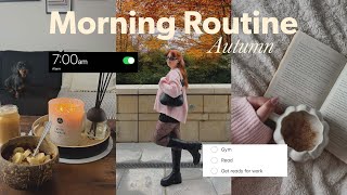 7AM FALL MORNING ROUTINE ⛅️🍂  cozy, peaceful & productive | aesthetic vlog