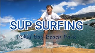 SUP SURFING@Pokai Bay Beach Park 【UJの西オアフVLOG】