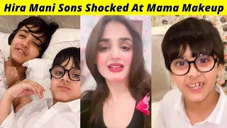 Actress Hira Mani Sons Shocked | Hira Mani Shocked Her Sons With Makeup Look | Zaib Com