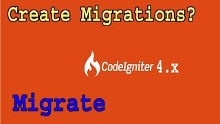Codeigniter-4.x Migrations Part-10 | Schema | Tables | Database