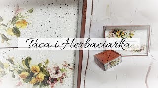 #158 DECOUPAGE TRAY AND TEA BOX / DECOUPAGE KITCHEN / TACA I HERBACIARKA DECOUPAGE /TUTORIAL / DIY