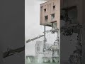 Destruction of buildings- Satisfying jobs and machinery in the world #satisfying #shorts