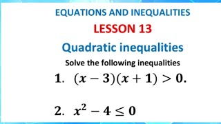 How to solve quadratic inequalities graphically| Equations and inequalities #grade12algebra #algebra