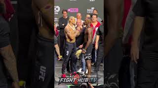 ALEX PEREIRA EVIL STARE DOWN OF ISRAEL ADESANYA AT WEIGH IN FOR REMATCH!