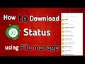 How to download Whatsapp status using file manager in Tamil