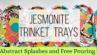 Jesmonite Trinket Trays Abstract Splashes and Free Pouring. *Sanding and Sealing Included*