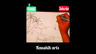 how to draw a beach drawing #shorts