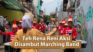 Teh Rena Reni Aksi Disambut Marching Band SDIT Darul Athfal Jakarta Barat