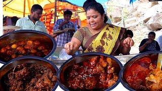 Hyderabad Famous Aunty Street Food - Hard Working Women - Cheapest Roadside Unlimited Food