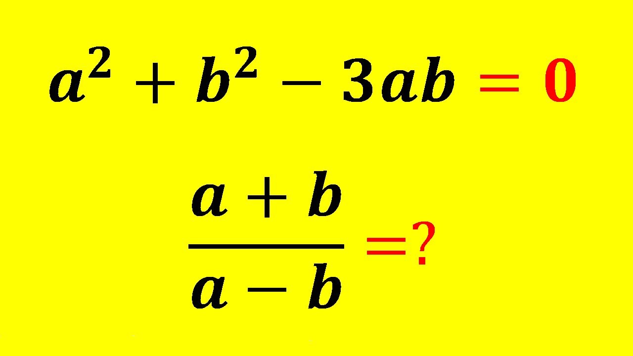 A Nice Math Olympiad Algebra Problem - YouTube