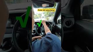 putar stir yang benar #belajarmengemudi #mobilmanual #tutorial #car #belajarmobil #driving #mobil