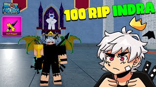 DERROTEI 100 RIP INDRA EM BUSCA DA NOVA MINI YORU NO BLOX FRUITS!!😱❄️